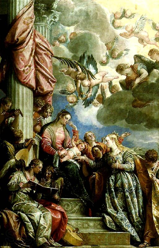 Paolo  Veronese the mystic marriage of st. Spain oil painting art